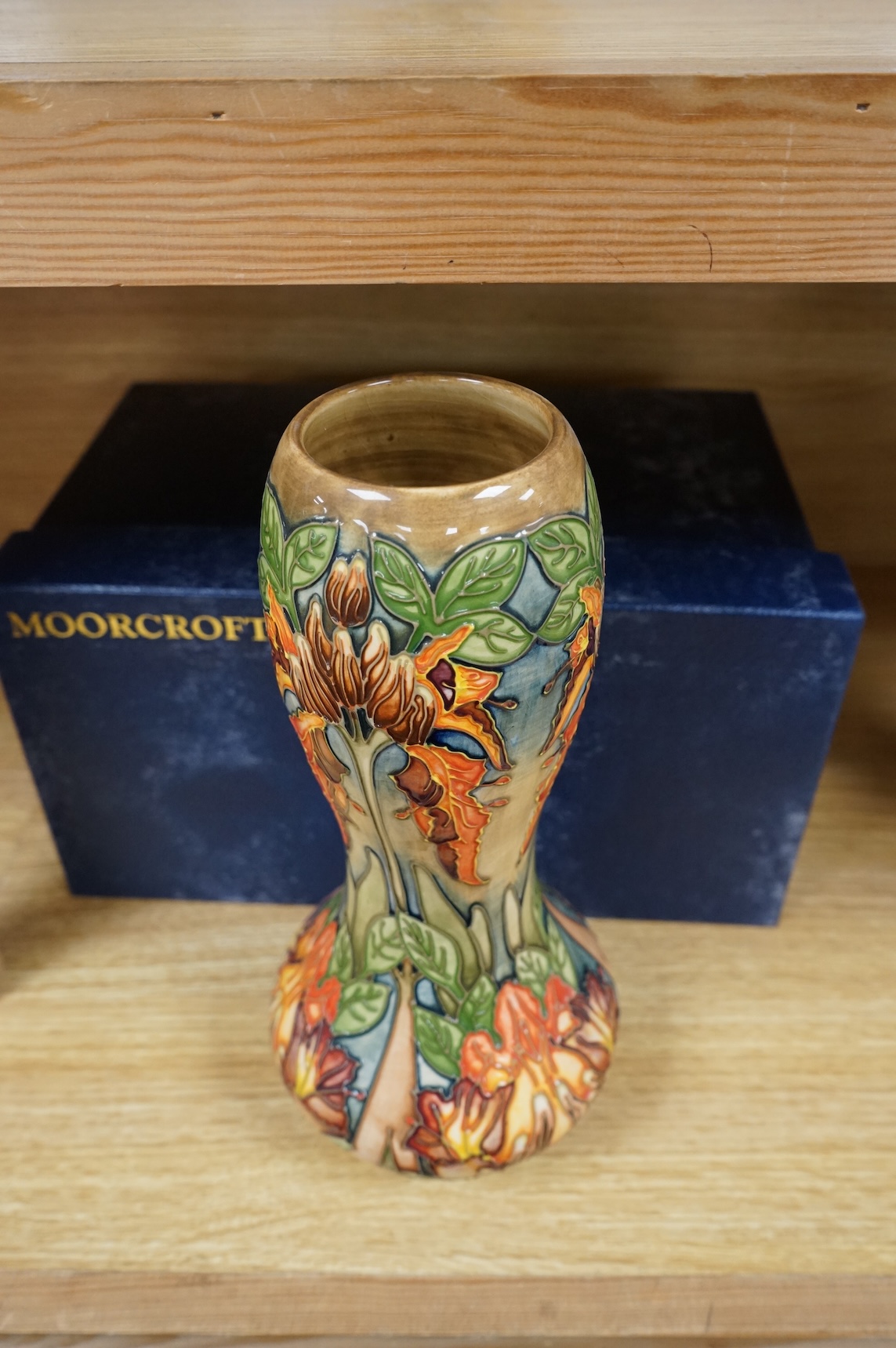 A Moorcroft ‘Flame of the Forest’ vase, 2007